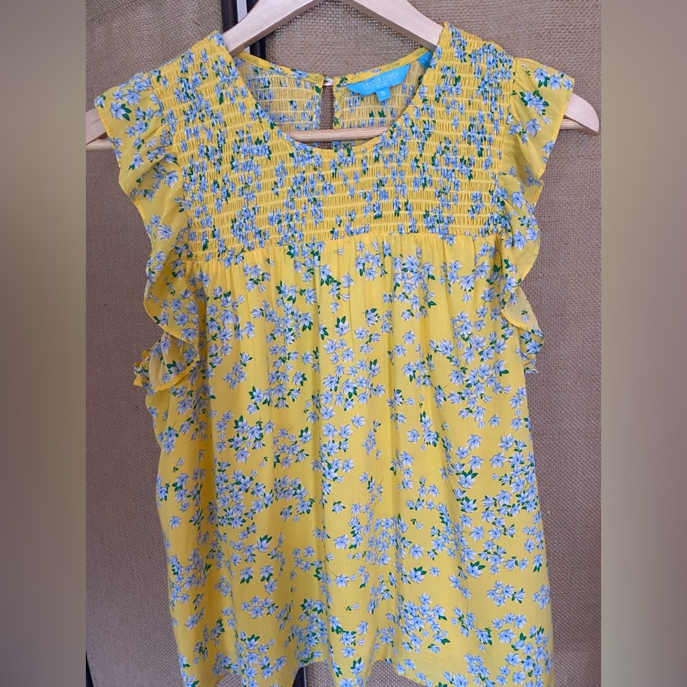 Draper James Smocked Flutter Top - image 1